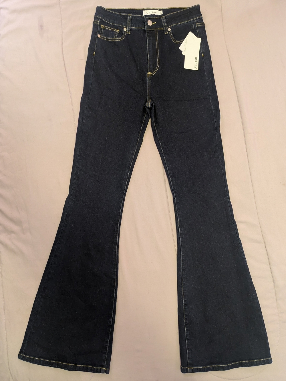 JustFab Size 28 Dark Wash High Rise Flare Jeans NWT